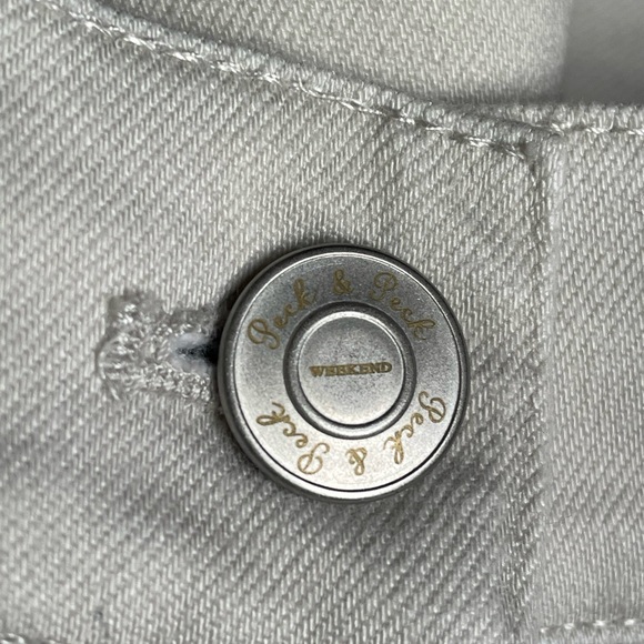 Peck & Peck Weekend 5 pocket stretch eggshell jeans women’s size 6 - Picture 3 of 12
